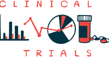 A bar graph, a pie chart, and a prescription medicine bottle with a few capsules nearby are sandwiched between the words 