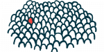 Opdivo | Myasthenia Gravis News | illustration of one person highlighted in red in a crowd