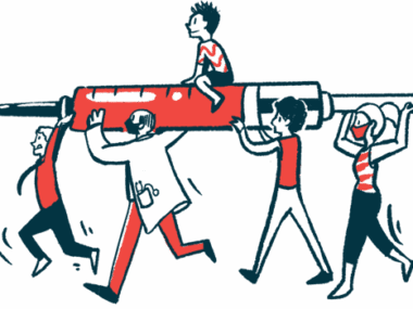 efgartigimod | Myasthenia Gravis News | illustration of people carrying a vaccine