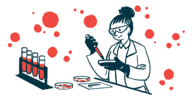 Illustration of researcher in a lab.