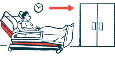 An illustration shows a person on a gurney being wheeled toward double doors.