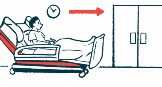 An illustration shows a person on a gurney being wheeled toward double doors.