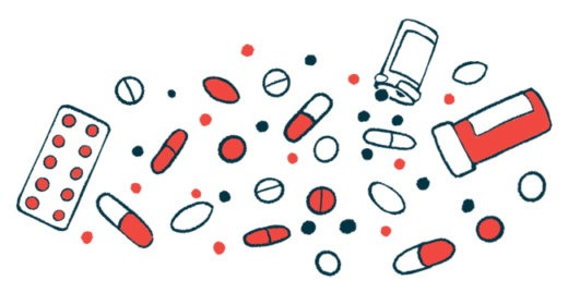 An illustration shows a variety of oral medications and two prescription medication bottles.