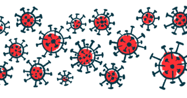 An illustration provides an up-close look at sphere bacteria.