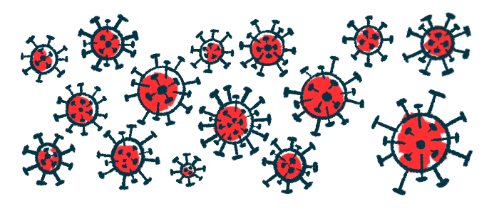 An illustration provides an up-close look at sphere bacteria.