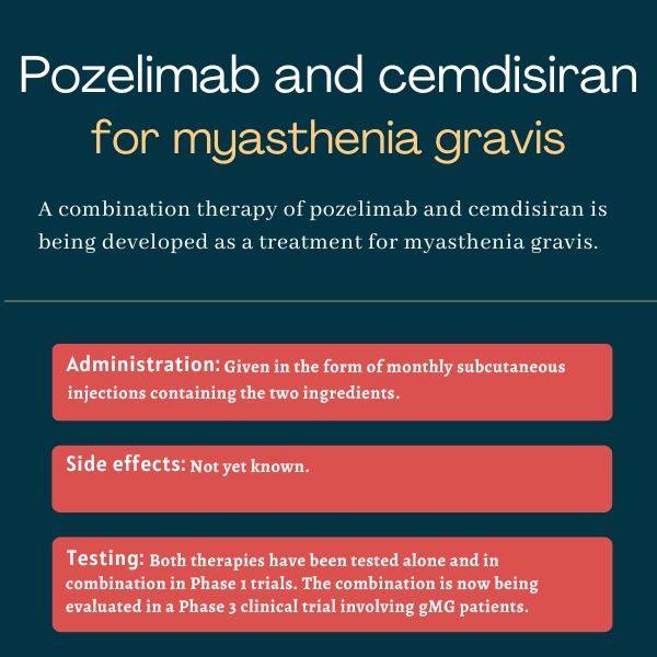 Pozelimab and cemdisiran for myasthenia gravis