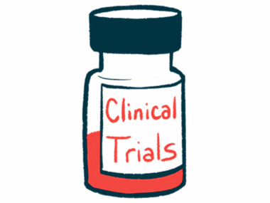 A half-filled liquid medication prescription bottle bears a label reading 