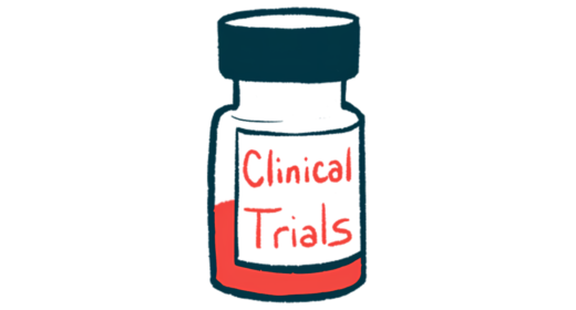 A half-filled liquid medication prescription bottle bears a label reading 