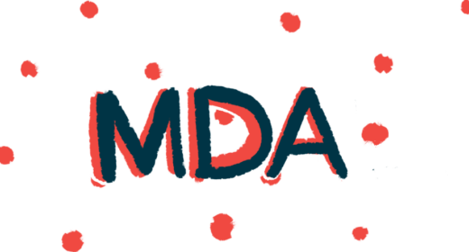 The letters MDA are shown in black, with red shadows, against a backdrop of red polka dots on a white background.