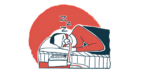 A person sleeps while hooked up to a CPAP machine.