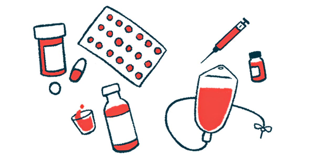 An illustration shows different drug delivery methods, including a syringe, tablet and capsules, and a bag of infusion fluids.