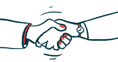 An illustration provides a close-up view of two hands clasped in a handshake.
