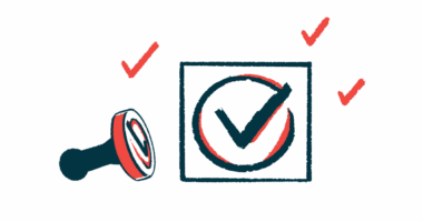 A stamp of a check mark inside a circle within a square is shown next to a rubber stamp and three small check marks.