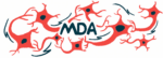 The acronym MDA is seen against a backdrop of nerve synapses.