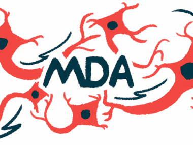 The acronym MDA is seen against a backdrop of nerve synapses.
