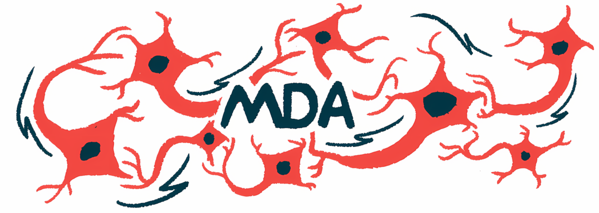 The acronym MDA is seen against a backdrop of nerve synapses.
