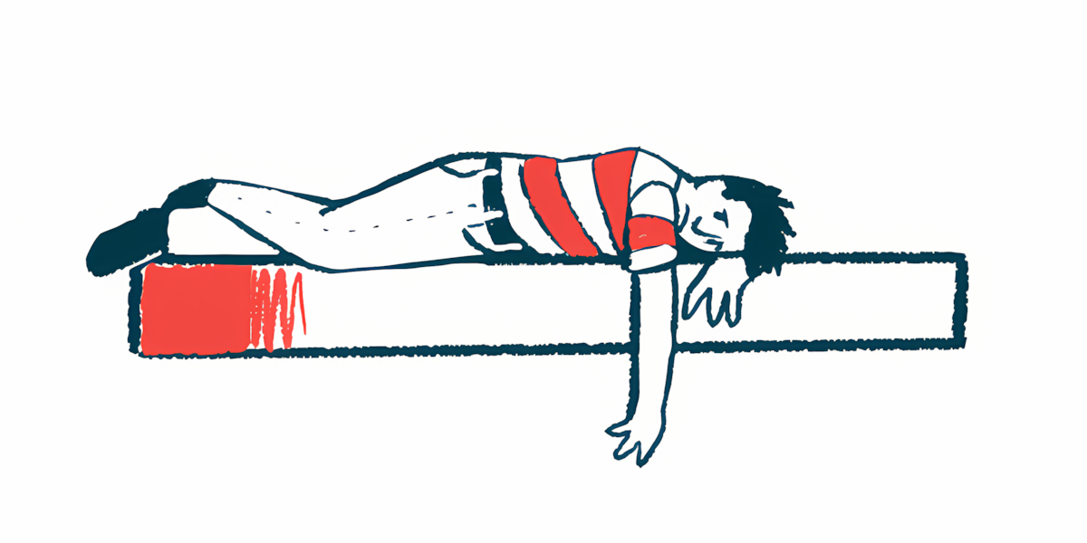 A sad-looking person is shown lying on their stomach.